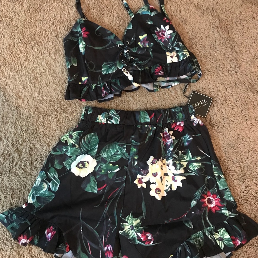 Crop top with shorts set